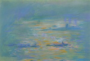 Rimorchiatori sul fiume Tamigi da Claude Monet